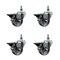 Service Caster 3 Inch Semi Steel 12 Inch Threaded Stem Caster Set with Brake SCC-TS20S314-SSS-PLB-121315-4 - alternate 1